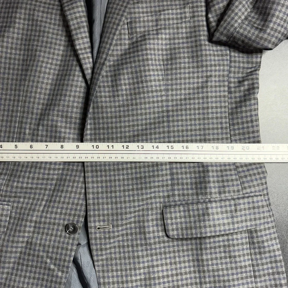 Michael Kors Blazer Sport Coat‎ 42L Mens Gray Check